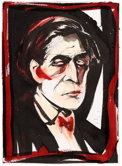 Alban Berg, 2025 (tinta, akvarellpapír) alkotó: Neale Osborne