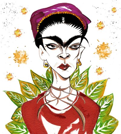 Frida Kahlo (tinta) alkotó: Neale Osborne