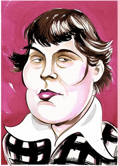 Galina Ustvolskaya - színes karikatúra alkotó: Neale Osborne