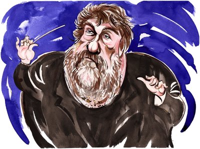 Oliver Knussen - színes karikatúra alkotó: Neale Osborne