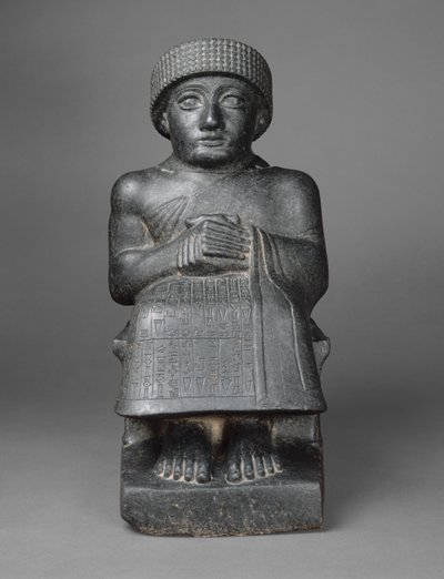 Gudea szobra, ie 2090 körül (diorit) alkotó: Neo Sumerian