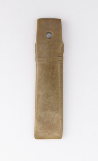 Straight chisel (gui) Qijia culture (jade (nephrite)) alkotó: Neolithic Period Chinese School