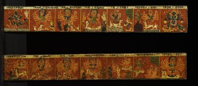 Egy pár Devimahatmya kéziratos borító (átlátszatlan wc fán) alkotó: Nepalese School