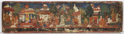 Buddhista kéziratos borító (átlátszatlan wc fán) alkotó: Nepalese School