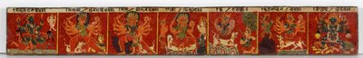 Devimahatmya kéziratos borító (átlátszatlan wc fán) alkotó: Nepalese School