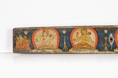 Az öt védelem kézirata, hátlap, 1138 (átlátszatlan wc és tinta fára) alkotó: Nepalese School