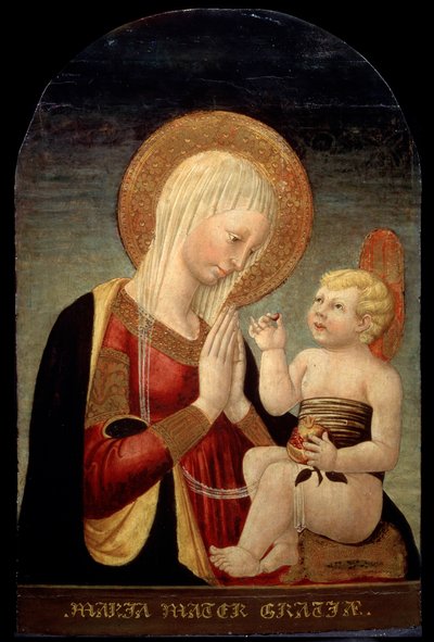 Madonna és gyermek gránátalmával, 15. század alkotó: Neri di Bicci