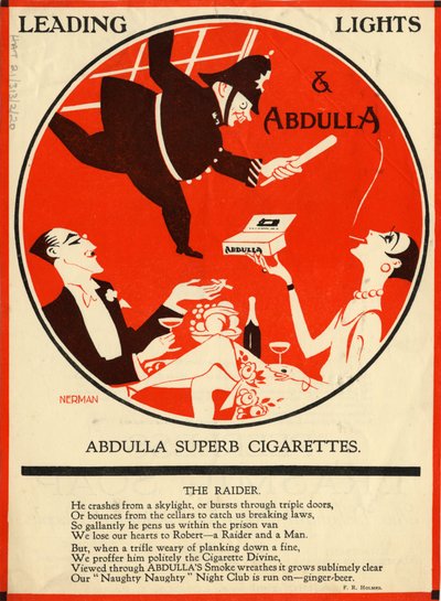 Abdulla cigaretták, 1920-as évek alkotó: Nerman