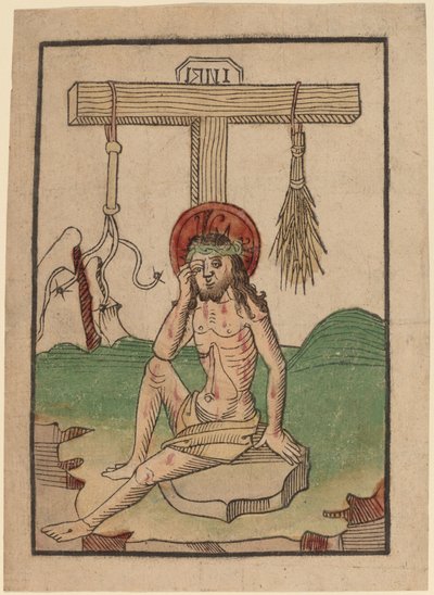 Krisztus, mint a fájdalmak embere alkotó: Netherlandish 15th Century