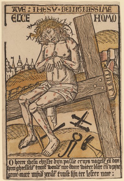 Krisztus, mint a fájdalmak embere alkotó: Netherlandish 15th Century