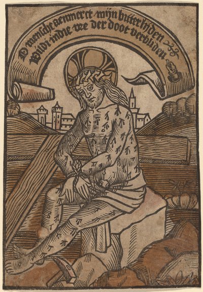 Krisztus, mint a fájdalmak embere alkotó: Netherlandish 15th Century