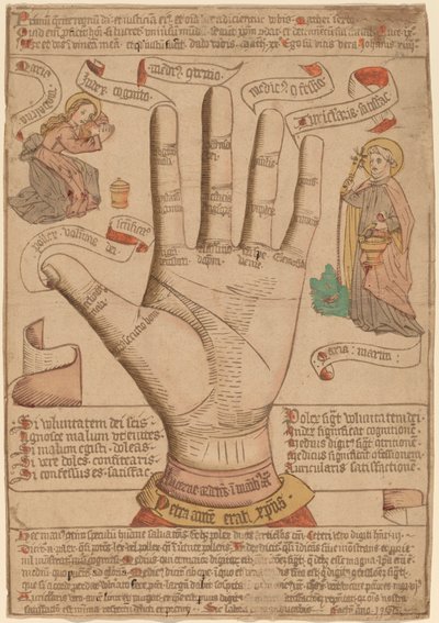 A kéz, mint az üdvösség tükre alkotó: Netherlandish 15th Century