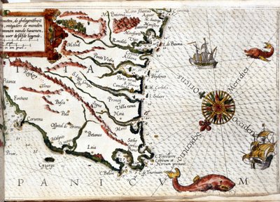 Finisterre-fok Luca J. Waghenaer tresoor de zeevaert portulánja nyomán, Leiden 1592 alkotó: Netherlandish School