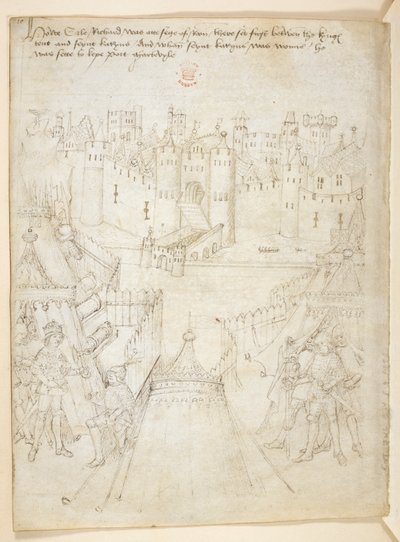 Pamut Julius E. IV, art. 6, The Beauchamp Pageants, 1483 körül (tinta pergamen) alkotó: Netherlandish School