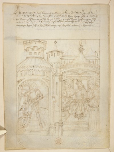 Pamut Julius E. IV, art. 6, The Beauchamp Pageants, 1483 körül (tinta pergamen) alkotó: Netherlandish School