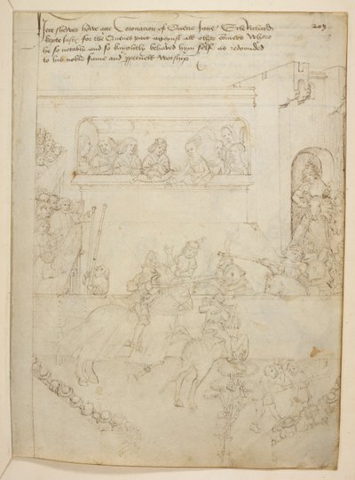 Pamut Julius E. IV, art. 6, The Beauchamp Pageants, 1483 körül (tinta pergamen) alkotó: Netherlandish School