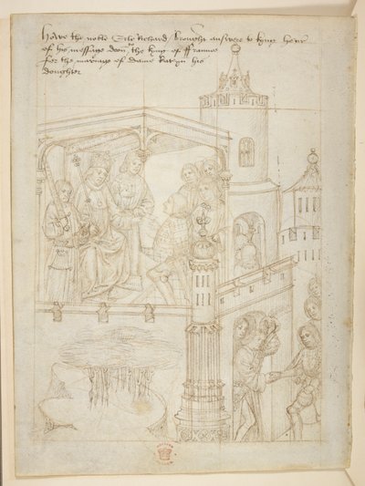 Pamut Julius E. IV, art. 6, The Beauchamp Pageants, 1483 körül (tinta pergamen) alkotó: Netherlandish School