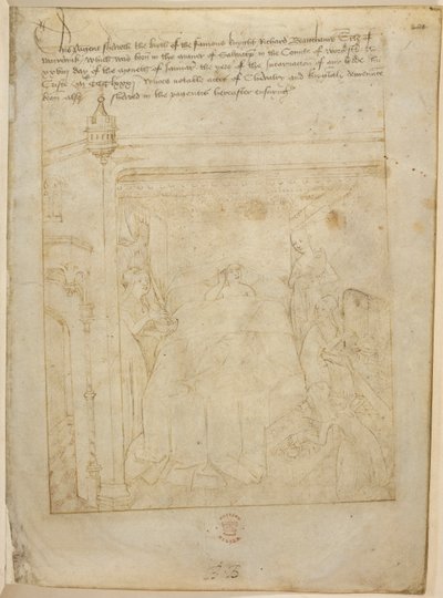 Pamut Julius E. IV, art. 6, The Beauchamp Pageants, 1483 körül (tinta pergamen) alkotó: Netherlandish School