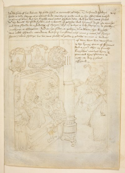 Pamut Julius E. IV, art. 6, The Beauchamp Pageants, 1483 körül (tinta pergamen) alkotó: Netherlandish School
