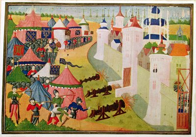 Harl 4379 f.83v Támadás a kalózok észak-afrikai fellegvára ellen (Mahedia) a 
