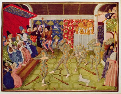 Harl 4380 fol.1 The Bal des Ardents, 1393. január 28., "Froissart