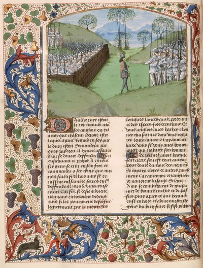 MS Royal 15 E.IV fol.231v A szász raktár a hastingsi csatában (1066) Jean de Warvin „Chroniques d