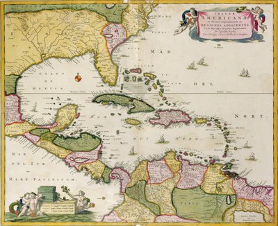 Közép-Amerika térképe alkotó: Netherlandish School