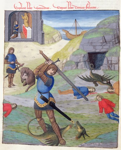 Ms 324 f.35 v. Cadmus, Ovidius Metamorphoses 10, 1497 alkotó: Netherlandish School