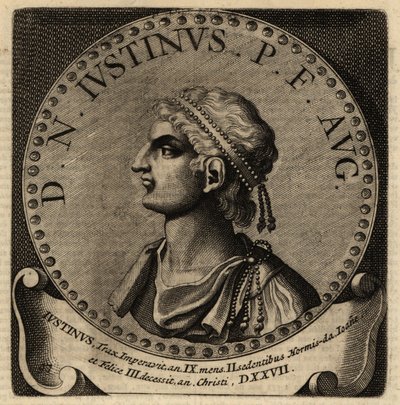 I. Justinus római császár portréja. alkotó: Netherlandish School