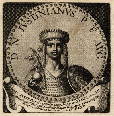 I. Justinianus római császár portréja. alkotó: Netherlandish School