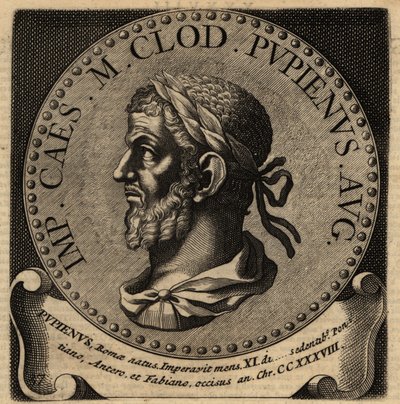 Pupienus római császár portréja. alkotó: Netherlandish School