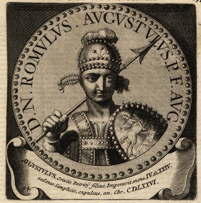 Romulus Augustulus római császár portréja. alkotó: Netherlandish School