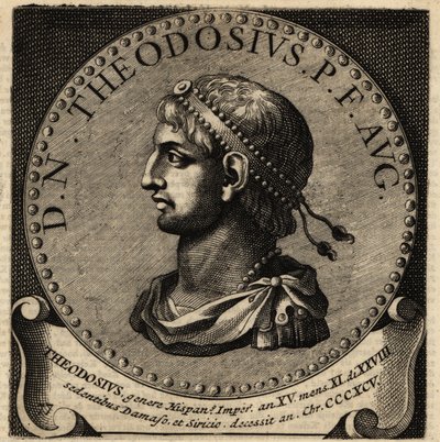 I. Theodosius római császár portréja. alkotó: Netherlandish School