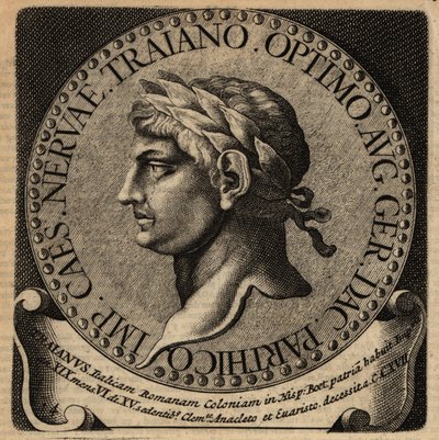 Traianus római császár portréja. alkotó: Netherlandish School