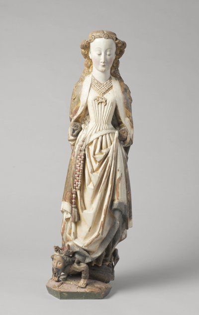 Szent Borbála, a Master of Coldwater c. 1470 (dió) alkotó: Netherlandish School