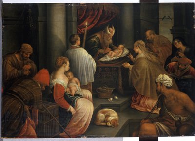 Krisztus bemutatása a templomban (tempera tölgyen) alkotó: Netherlandish School
