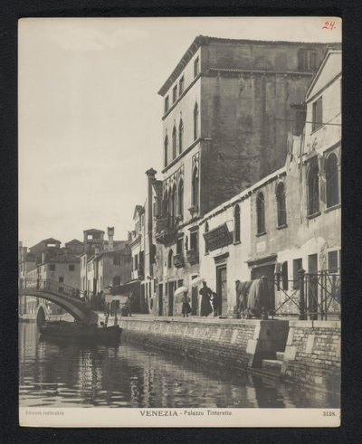 Tintoretto házának külseje Velencében Velence - Palazzo Tintoretto (cím a tárgyon) alkotó: Neue Photographische Gesellschaft