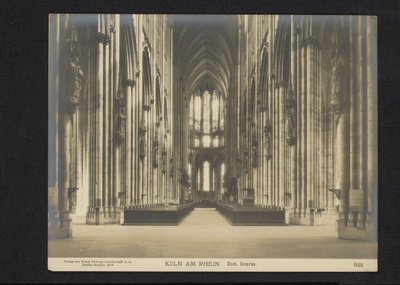 A kölni dóm belseje Köln am Rhein. Dom, Inneres (cím a tárgyon) alkotó: Neue Photographische Gesellschaft