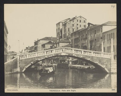 A Spiers te Venetië hídja Velence - Ponte delle Guglie (cím a tárgyon) alkotó: Neue Photographische Gesellschaft