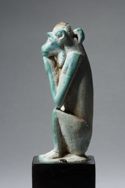 Majom amulettje, 18-19. dinasztia, 1540-1186 (fajansz) (lásd még: 270369) alkotó: New Kingdom Egyptian