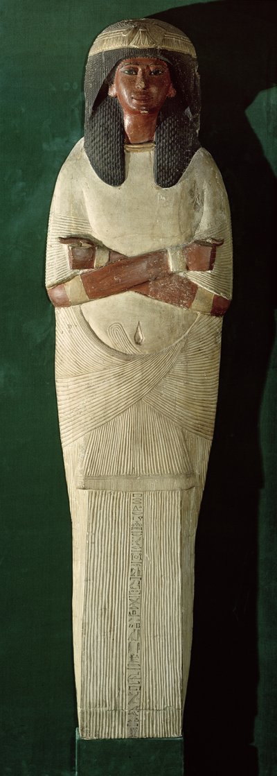 Piays Múmia fedőtáblája, ie 1279-1213 körül (festett fa, stukkó) alkotó: New Kingdom Egyptian