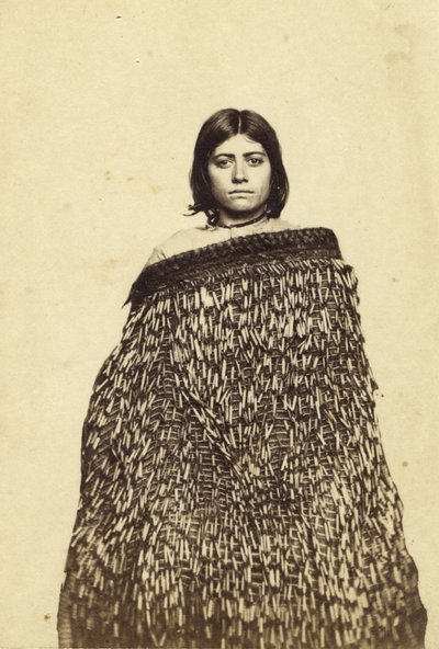Mina Makata, Half Cast Maorie, 1865 körül (albumnyomat és wc) alkotó: New Zealander Photographer