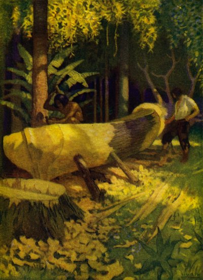 Illusztráció Robinson Crusoe-hoz (színes litó) alkotó: Newell Convers (after) Wyeth