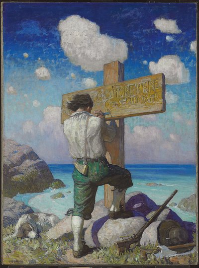 – És nagyszerű keresztet csinálva felállítottam a parton, ahol először… alkotó: Newell Convers Wyeth