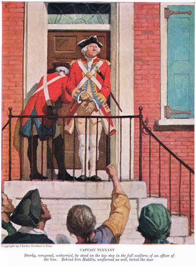 Tennant kapitány: Erős, kiegyensúlyozott, nem sietős, a legfelső lépcsőn állt a sor tisztjének teljes egyenruhájában, 1928 alkotó: Newell Convers Wyeth