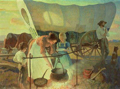 Keresem az új otthont (olaj, vászon) alkotó: Newell Convers Wyeth