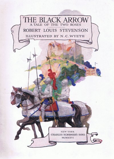 A Fekete nyíl címlapja alkotó: Newell Convers Wyeth