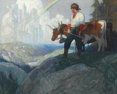 Az úttörő és a látomás, 1918 körül (olaj, vászon) alkotó: Newell Convers Wyeth