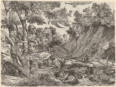 Szent Jeromos a vadonban alkotó: Niccolò Boldrini after Titian