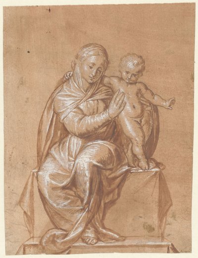 Ülő Madonna gyermekével alkotó: Niccolò Giolfino (I)